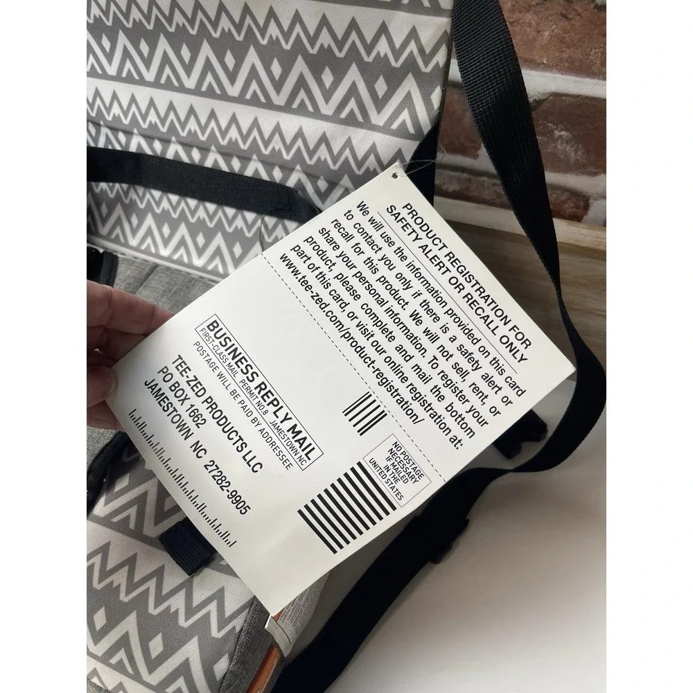 DreamBaby Gray White Booster Chair with Adjustable Harness